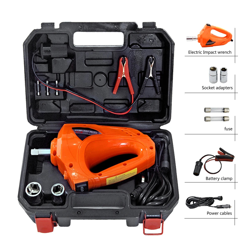 Electric Wrench 1/2 Inch 480N 12V Impact Wrench For Remooving Car Tire Auto Tyre Demount Tools Automotive Repair Tool QZ008 CM World