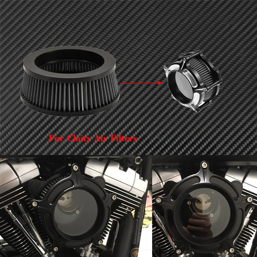 1PC Motorcycle CNC Replacement Air Cleaner Intake Filter System Inner Element For Harley Sportster XL Touring Softail Dyna FXDLS CM World