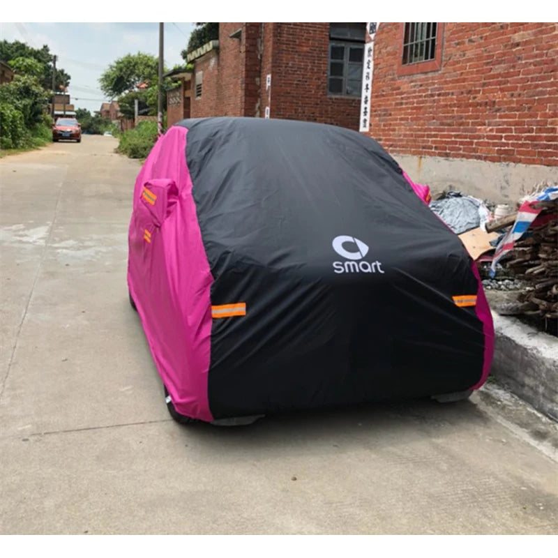 Car Styling Waterproof Full Car Covers Clothes Outdoor Sunshade Dustproof Snow for Smart Fortwo Forfour 451 453 Accessories Car Mobile World
