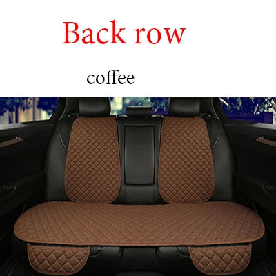 Universal Car Seat Cover Protector Linen Front Rear Back Flax Summer Cushion Pad Mat Sedan Suv Pick-up Car Interior Accessories CM World