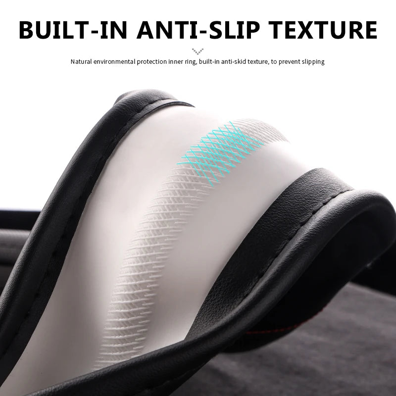 Car Steering Wheel Cover 38CM Microfiber PU Leather Handle Cover Case For Women 15 Inch Cover For Golf/BMW/VW Steering Wheel