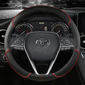 Car Steering Wheel Cover Leather 38cm For Toyota Corolla Fortuner Sequoia Auris Avensis YARIS Vios Celica 86 Rav4 4Runner C-HR CM World
