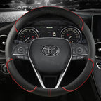 Car Steering Wheel Cover Leather 38cm For Toyota Corolla Fortuner Sequoia Auris Avensis YARIS Vios Celica 86 Rav4 4Runner C-HR CM World