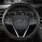 Car Steering Wheel Cover Leather 38cm For Toyota Corolla Fortuner Sequoia Auris Avensis YARIS Vios Celica 86 Rav4 4Runner C-HR CM World