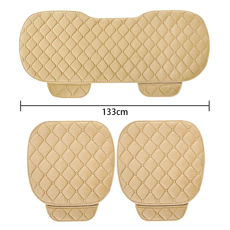 SEAMETAL Plush Car Seat Cover Anti Slip Soft Seat Cushion Auto Chair Protector Pad Universal for Sedan Suv Pick-up Truck