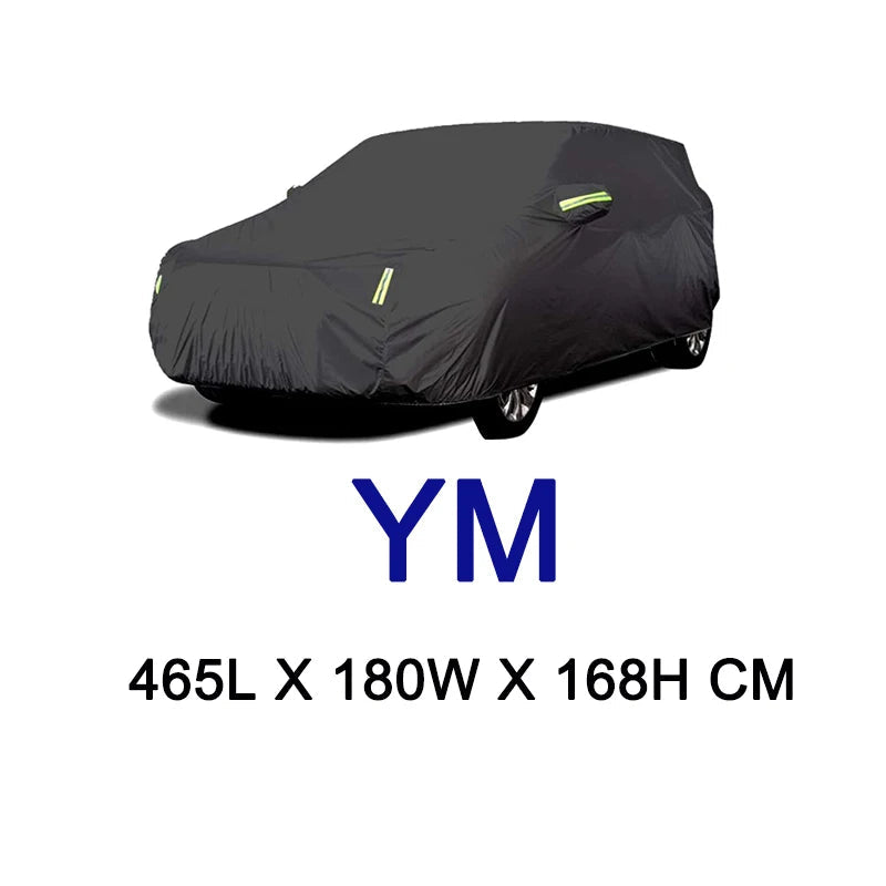 Universal Full Car Cover Outdoor Snow & Sun Protection for Toyota BMW Benz VW KIA MAZDA Peugeot - Durable Automobile Cover CM World