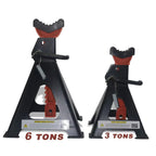 3 Ton / 6 Ton Heavy Duty Axle Stand Steel Adjustable Axle Jack Holding Stands for Car Van Lifting Tool Emergency