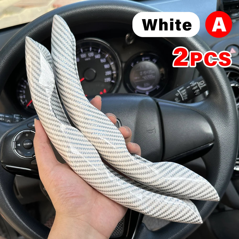 2PCS Universal Car Steering Wheel Booster Leathert Cover Non-Slip Auto Interior Steer Protector interior Decoration Accessories CM World