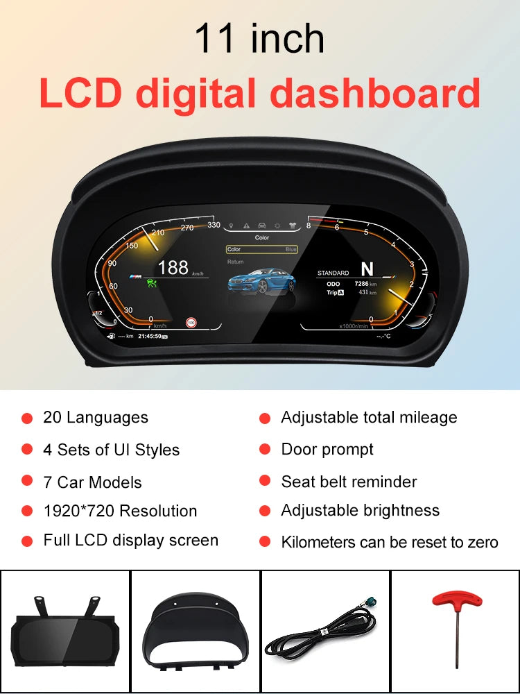 STWEI 11inch New Product Facroy Price Digital LCD Car Dashboard For BMW 3Series E90 E91 E92 E93 Instrument Cluster Panel Cockpit CM World
