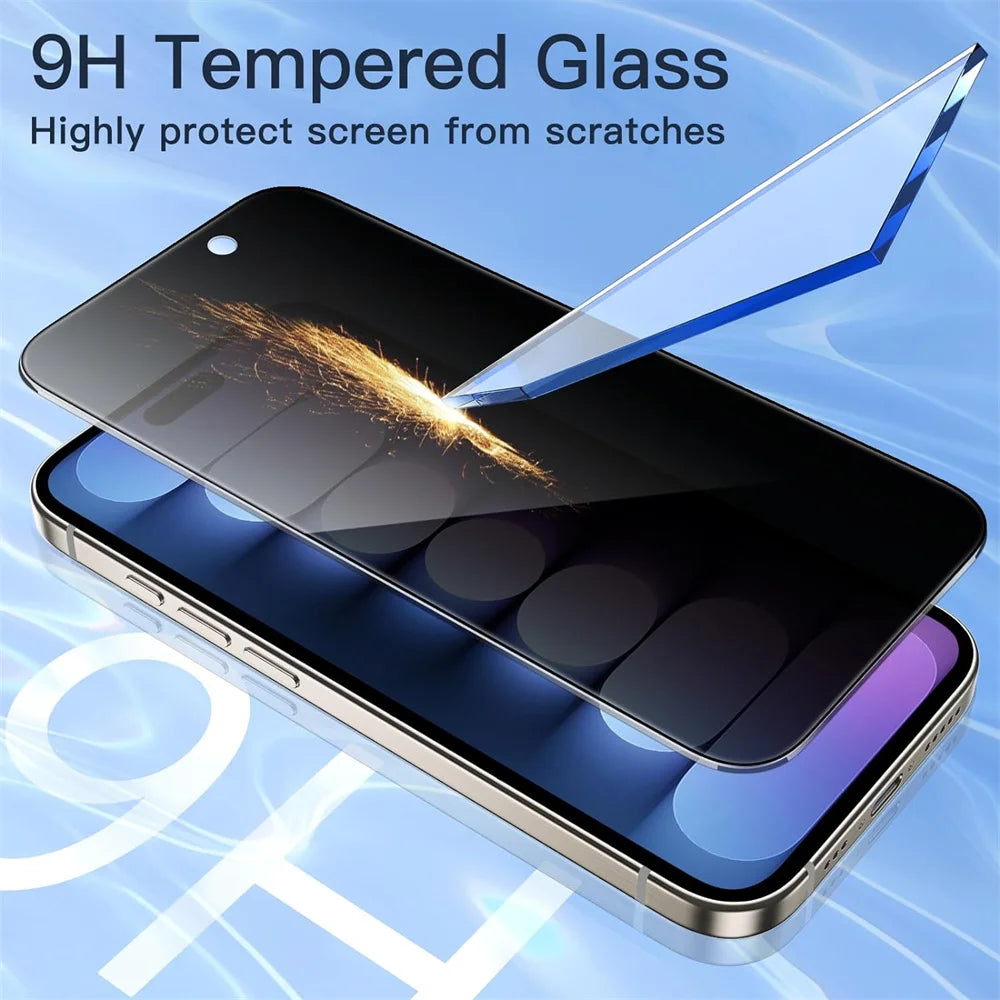 Privacy Screen Protector For iPhone 17 Pro Max Anti-Spy Glass For iPhone 16 15 14 13 12 11 Pro Max Privacy Film iPhone 17 Pro Car Mobile World
