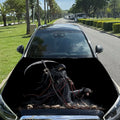 Grim Reaper, Chains and Black Dog Car Vinyl Wrap, PVC Material Waterproof Car Hood Sticker, Self-Adhesive Scratch-Resistant Stic
