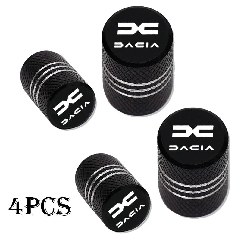 For Dacia Duster Logan Sandero Lodgy Dokker Stepway Mcv 2 Solenza La 4Pcs Metal Car Tire Valve Caps Wheel Dust Cover Accessories CM World