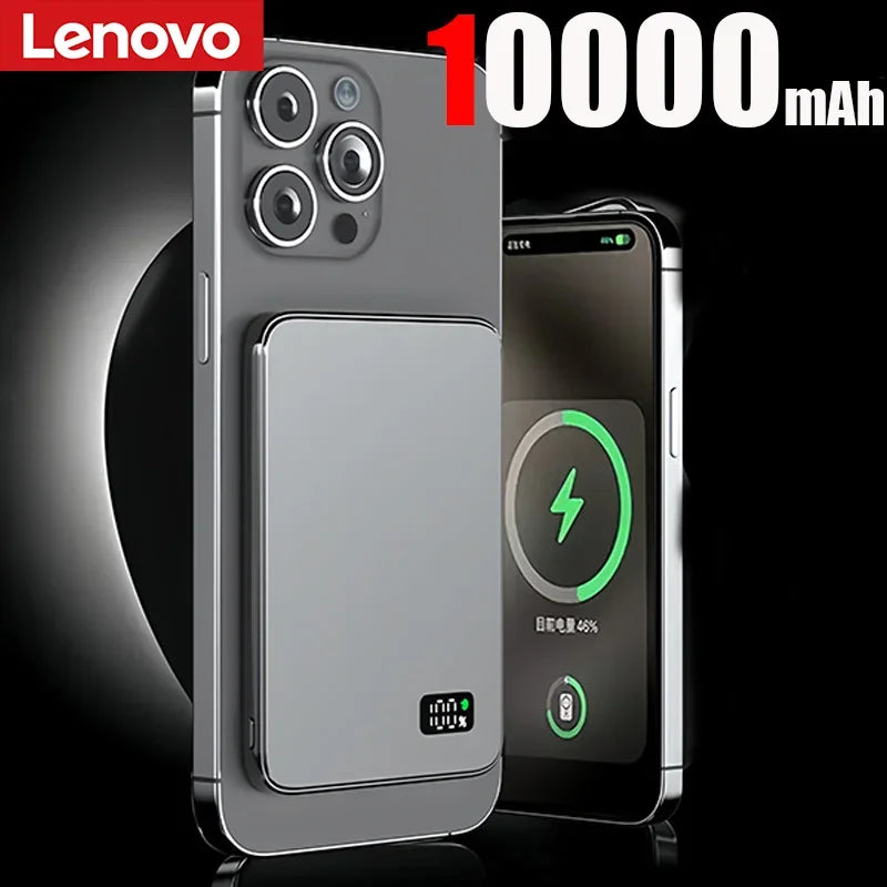 Lenovo Large Capacity Magnetic Power Bank  20W Wireless Fast Portable Charger for Magsafe Powerbank for iPhone Samsung 2026 New Car Mobile World