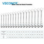 1/4-9/16 Inch Imperial Size Ratchet Wrench Set of Keys Spanner Flexible Head Universal Hand Tools Car Repair Tool