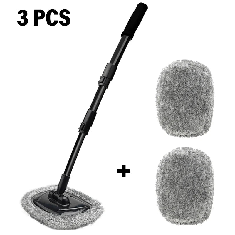 New Car Wash Mop Cleaning Brush Telescoping Long Handle Cleaning Mop Retractable Bent Bar Car Wash Brush Car Cleaning Tools CM World
