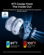 Anker Prime B25X7 3‑in‑1 Wireless Charging Station 25W Qi‑2 MagGo AirCool Dock Display Stand for iPhone Apple Watch AirPods Car Mobile World