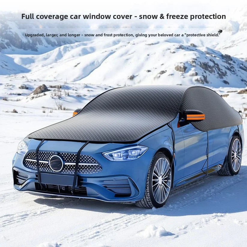 Universal Oxford Fabric Car Front Windscreen Cover Car Windshield Snow Sun Shade Cover With Reflective Stripe Winter Snow Cover