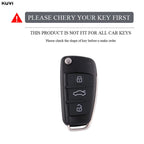 For Audi A1 A3 8P 8L A4 A5 B6 B7 A6 A7 C5 C6 4F Q3 Q5 Q7 Q8 TT S3 S4 S6 RS Fashion TPU Car Flip Key Case Cover Shell Accessories CM World