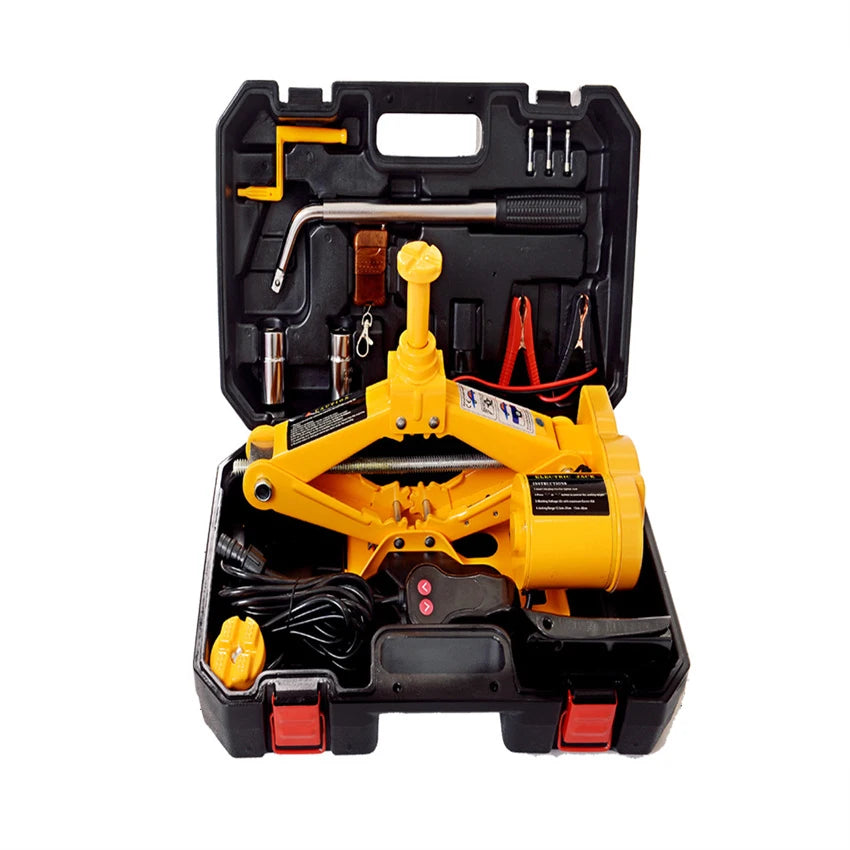 3 Ton Electric Car Jack Kit Lifting Set 12V Spiral vertical scissors Jacks with 3.5M Power Cable Auto Lift repair Tools