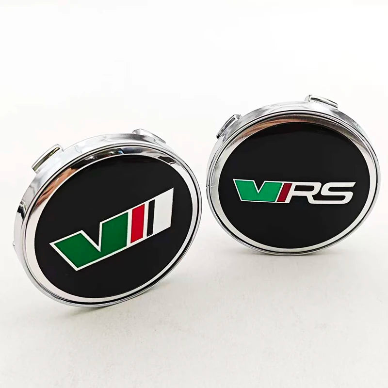 4Pcs 60mm Car Wheel Hub Caps Cover Rim Logo V VRS Badge For Skoda Fabia Octavia Rapid Kodiaq Superb A4 A5 Mk3 karoq Accessories
