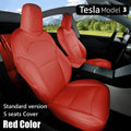Car Seat Cover For Tesla Model 3 2024-2026 Highland RWD RWA Standard Nappa Leather or 8 Grade Anti Fouling Interior Accessories Car Mobile World