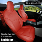 Car Seat Cover For Tesla Model 3 2024-2026 Highland RWD RWA Standard Nappa Leather or 8 Grade Anti Fouling Interior Accessories Car Mobile World