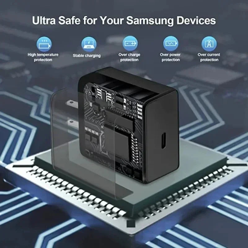 45W PD Fast Charging For Samsung Galaxy S22 S23 Ultra Note10 Plus Mobile Phone USB Type C Cable Fast Quick Charging Wall Adapter Car Mobile World