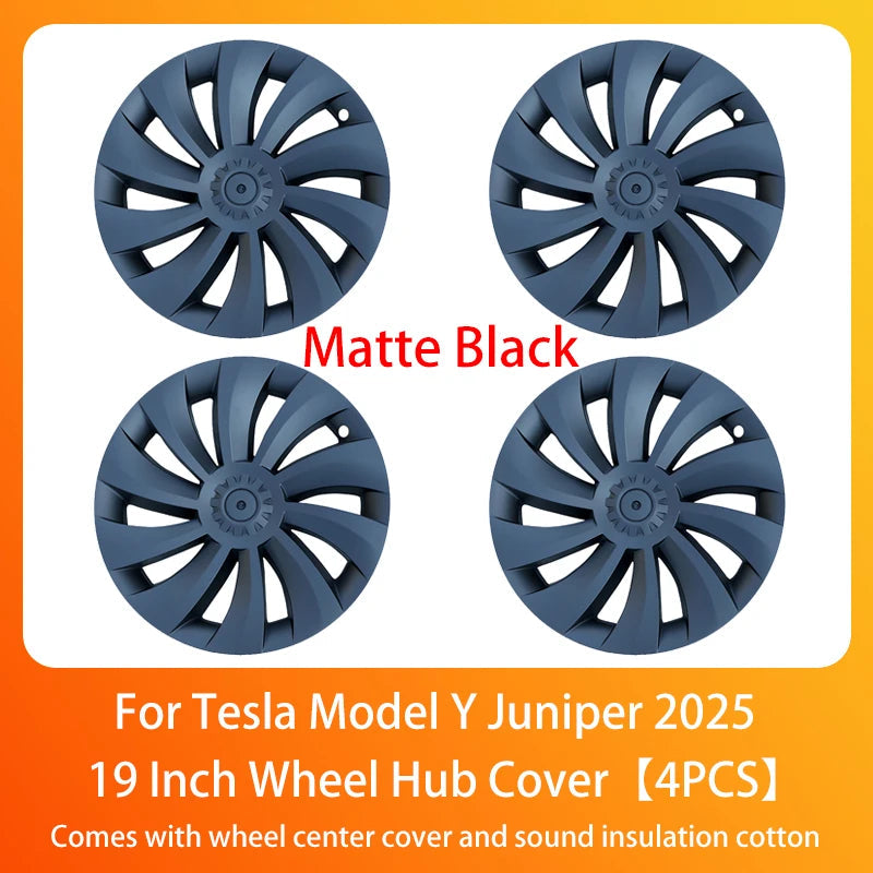 Wheel Hub Cap For Tesla Model Y Juniper 2025+ Car Replacement Wheel Cap 19 Inch Performance Automobile Hubcap Cover Accessories CM World