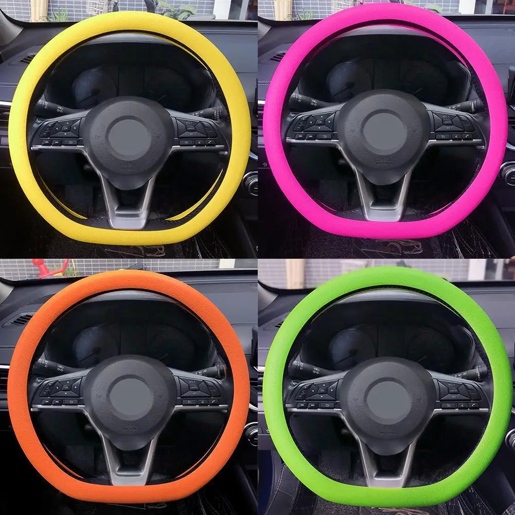 19 Color Car Silicone Steering Wheel Cover For Summer Fashion Sweat Absorbent Non-slip Handle Cover General DIY Parts CM World