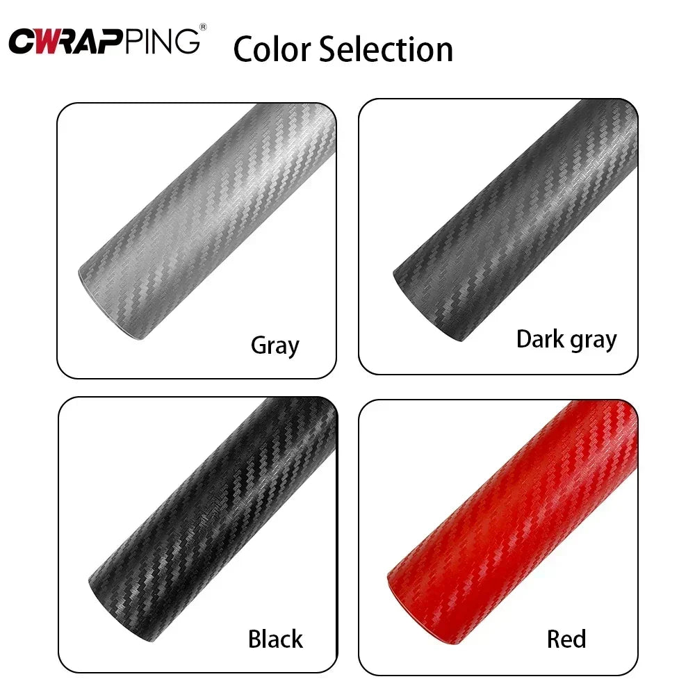 127cm 3D Carbon Fiber Vinyl Wrap Car Exterior Protection Motorcycle Waterproof Vinyl  Auto Styling Film for Cars Accessories Car Mobile World