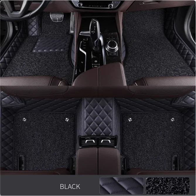 Double layer 5D Custom Car Floor Mats For Audi A6 C5 1997-2005 Years Auto Carpets Foot liners car Accessories voiture