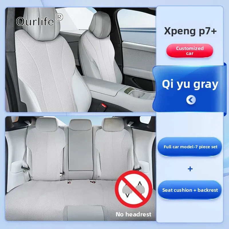 For XPeng P7+ All Season Seat Cover Interior Accessories Custom Fit Protection Replacement