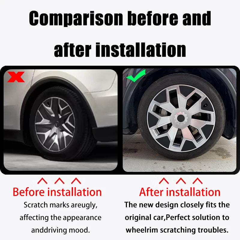 For Tesla Model YL Launch 2026 4PCS Hub Cap Car Replacement Wheel Cap 19 Inch Performance Automobile Hubcap Cover Accessories