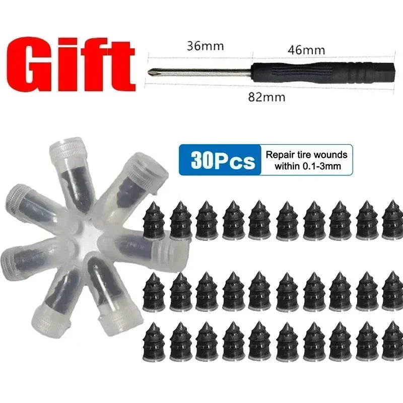 Practical Vacuum Tire Puncture Repair Kit Universal Nail Screw Rubber Metal Tool Car Patch Auto Repair Accessories