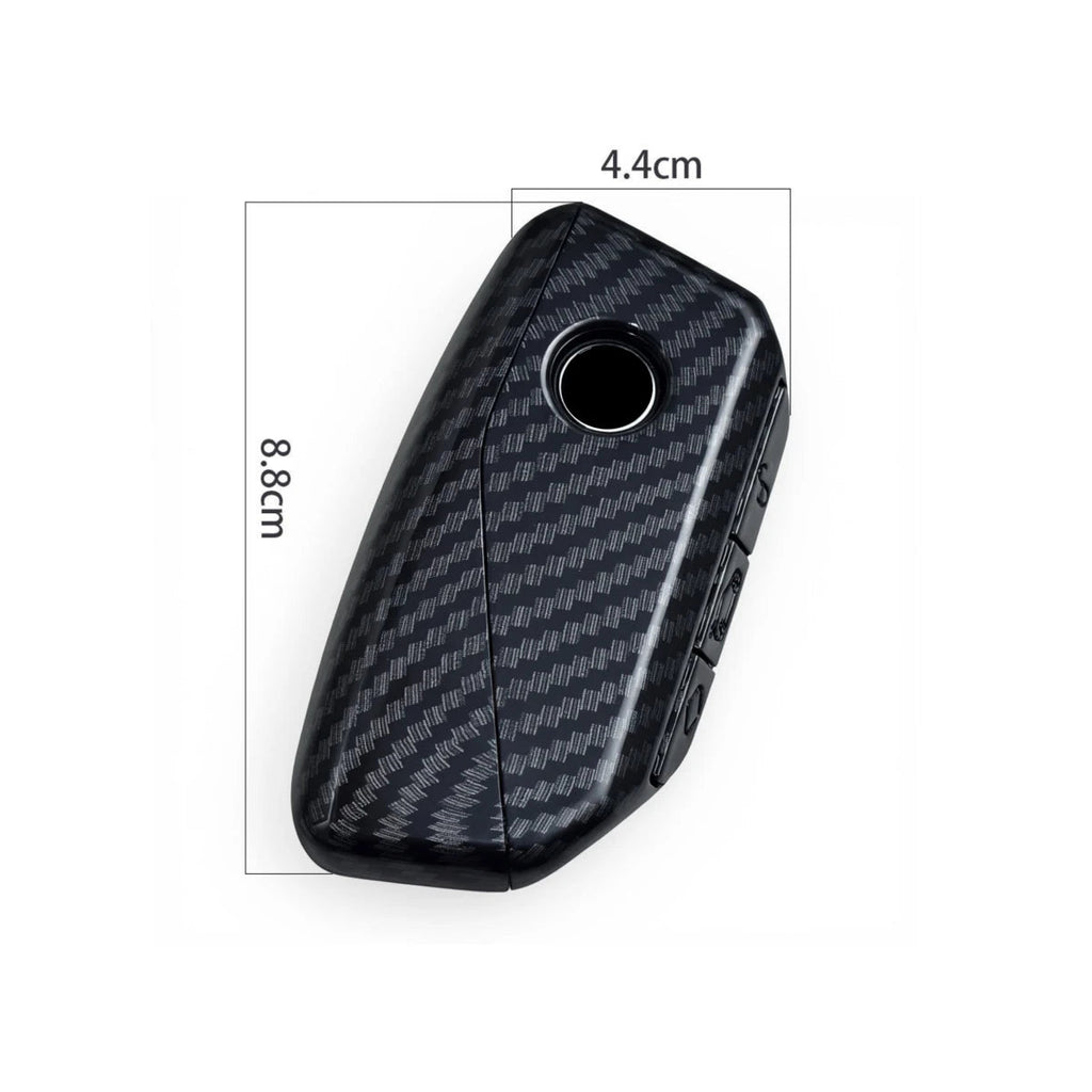 Car Key Protective Case Suitable for the New Bmw X1 X3 Carbon Fiber Pattern Key Cover 1 Series 3 Series 5 Series 8 Series 320Li Protective Case X5X6 Universal Cover CM World