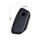 Car Key Protective Case Suitable for the New Bmw X1 X3 Carbon Fiber Pattern Key Cover 1 Series 3 Series 5 Series 8 Series 320Li Protective Case X5X6 Universal Cover CM World