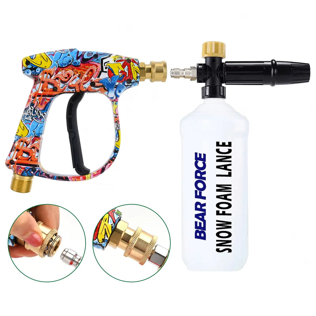 Pressure Washer Water Gun for Car Cleaning Hose Connector For Karcher Nilfisk Parkside Bosch Quick Connector Nozzles CM World