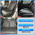 For Tesla Model YL 2026+ Ventilation Seat Cover Breathable Comfortable PU Leather Seat Cushion All-season Car Seat Accessories