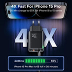 QOOVI GaN 45W USB Charger Fast Charging USB Type C Wall Charger PD QC3.0 Quick Charge For iPhone Samsung S23 S21 Laptop Tablet Car Mobile World