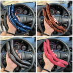 2PCS Universal Car Steering Wheel Booster Leathert Cover Non-Slip Auto Interior Steer Protector interior Decoration Accessories CM World