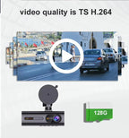 2.5K 3 Channel Dash Cam Front Inside Rear Car Driving Recorder HD Three Way Video Camera WiFi Mobile Phone App Control Car Mobile World