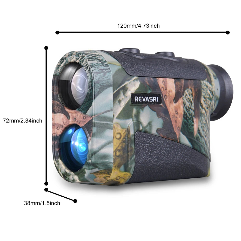 REVASRI Golf Rangefinder Rechargeable Distance Meter with Slope Switch and Flag Lock Vibration for Golfing Promotion and Hunting CM World