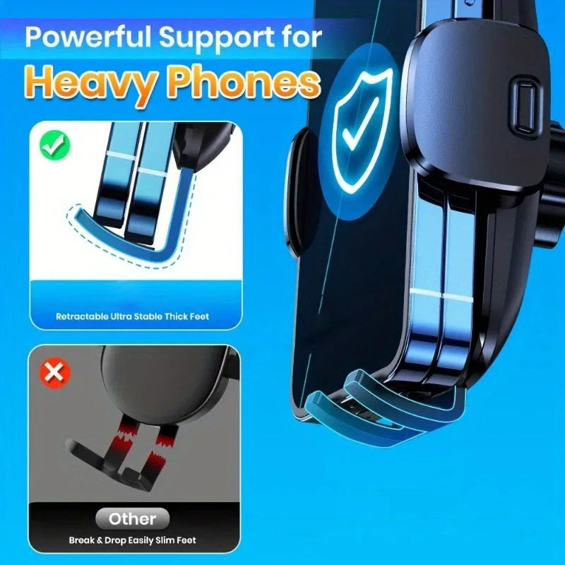 360° Rotating Car Air Vent Phone Holder – Universal Hook Clip Mount with Anti-Slip Grip for iPhone/Samsung/GPS CM World