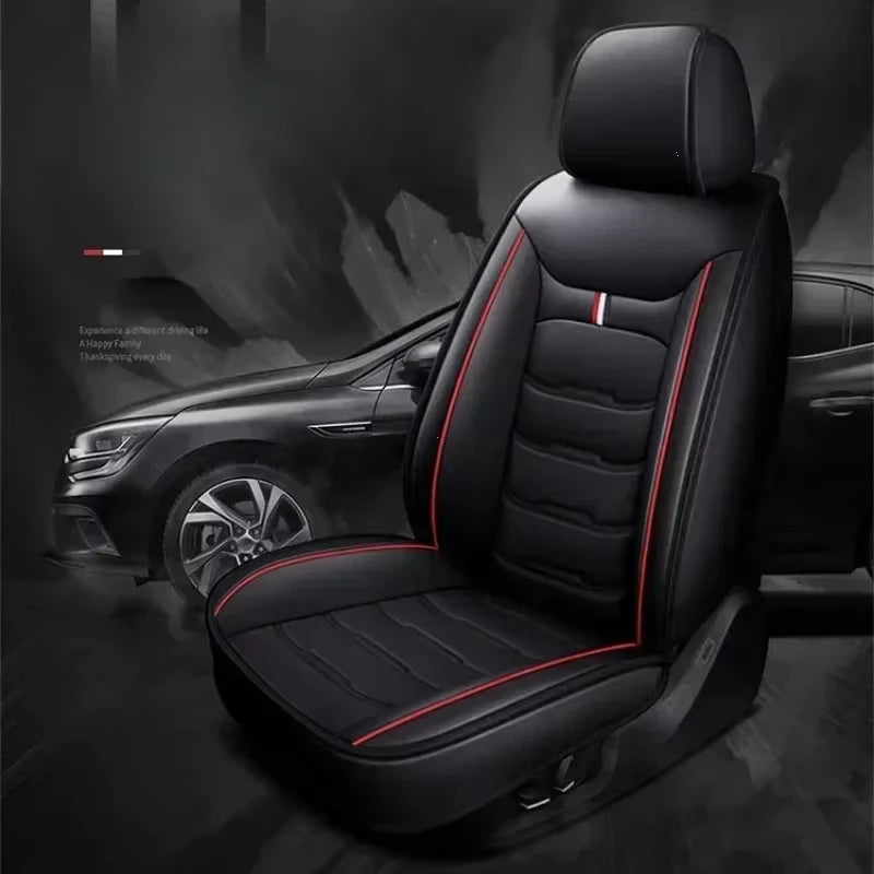 Auto Set Car Seat Covers Universal PU Leather Single Front Split Protector Four Season Fit Most Car SUV Car Interior Accessories