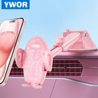 YWOR Car Phone Holder 360° Rotation Phone Holders for Your Car Quick Release Adjustable Car Phone Mount Dashboard for iPhone 17