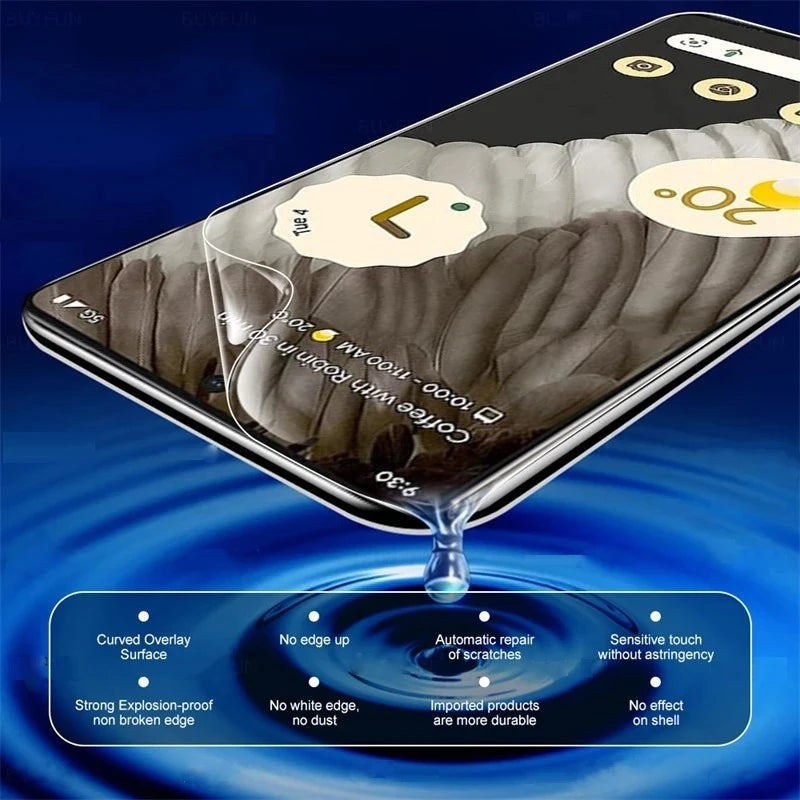 5PCS High Quality Protective Hydrogel Film For Google Pixel 7 Pro 7A 6A 6 Pro 5 5A 4 4A 4XL Screen Protectors Not Glass Car Mobile World
