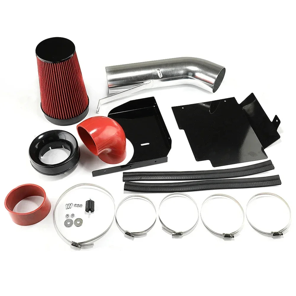 4" Cold Air Intake System Heat Shield Black Red Blue For 2002-2006 Chevrolet Yukon Denali XL 1500 5.3L V8 2500 6.0L V8