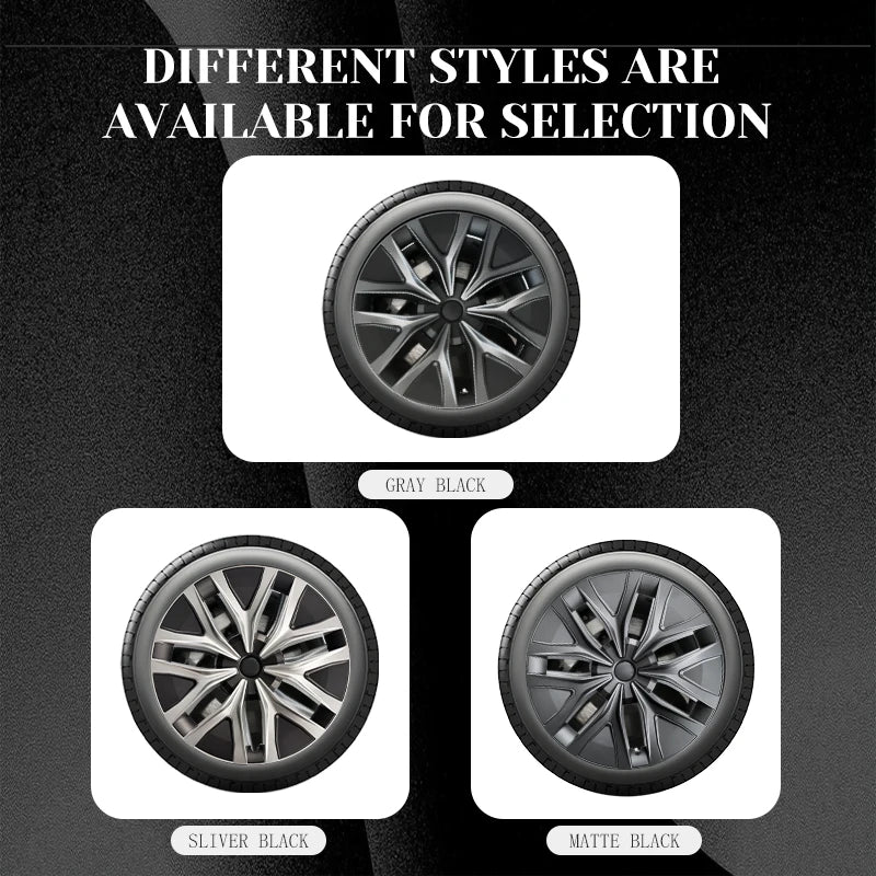 TSLLUG 4PCS Wheel Hub Caps For Tesla Model Y 19" Gemini Light Wheels 2020-2024 19 Inch 38th Arachnid Style Car Wheel Hubcap