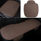 3pcs Universal Size Breathable Non Slip Car Seat Cover Front Seat Protector Cushion Linen Fabric Auto Interior Accessories CM World