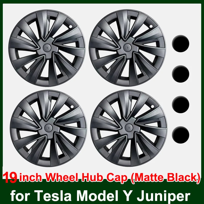 19 inch Wheel Hubcap for Tesla Model Y Juniper 2025 Front Rear Wheel Hup Caps Protect Cover Launch 2026 Exterior Accessories CM World